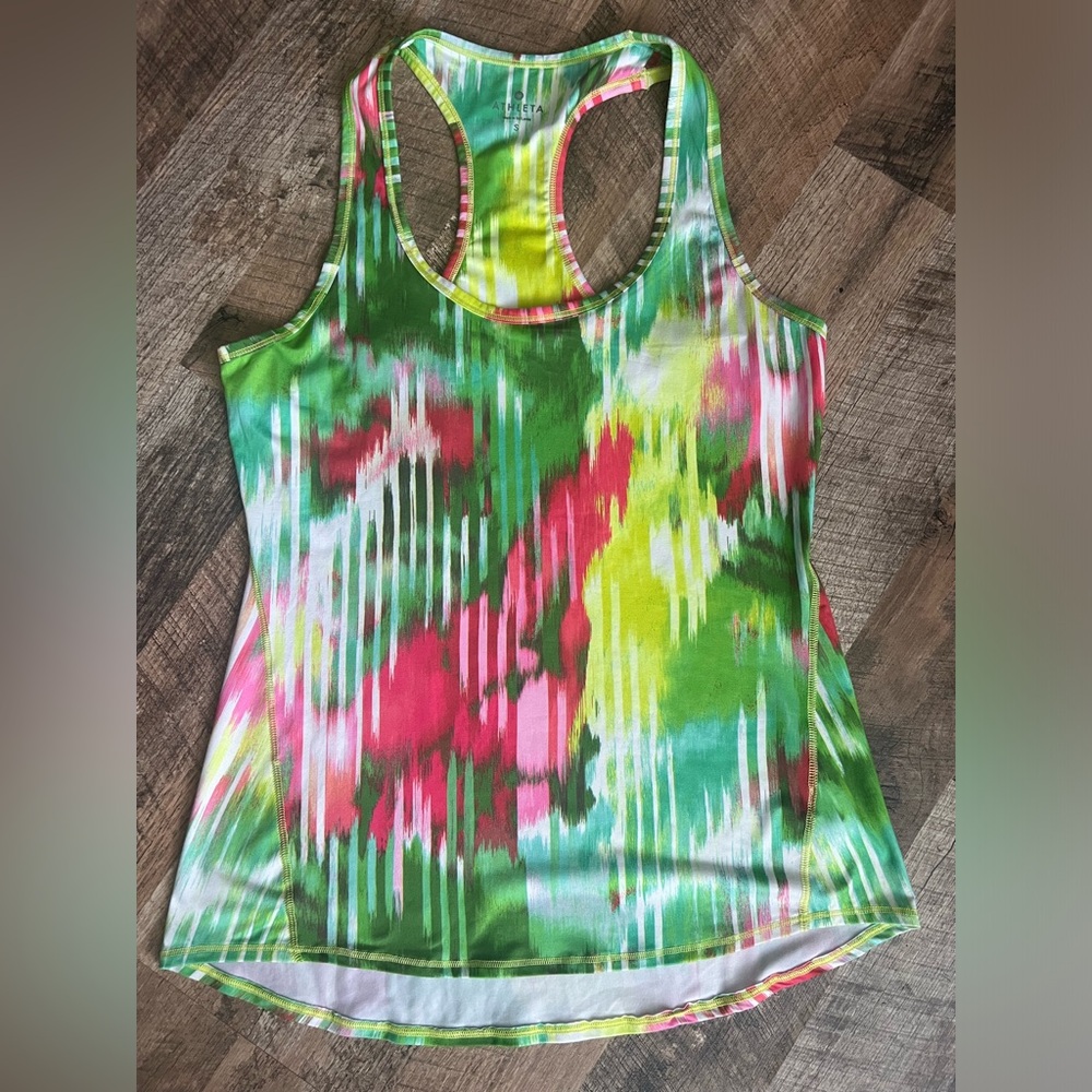 Athleta racerback tank top multicolor size small